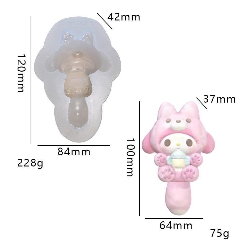 Fox Mymelody taba squishy silicone mold(excluding chest accessories)