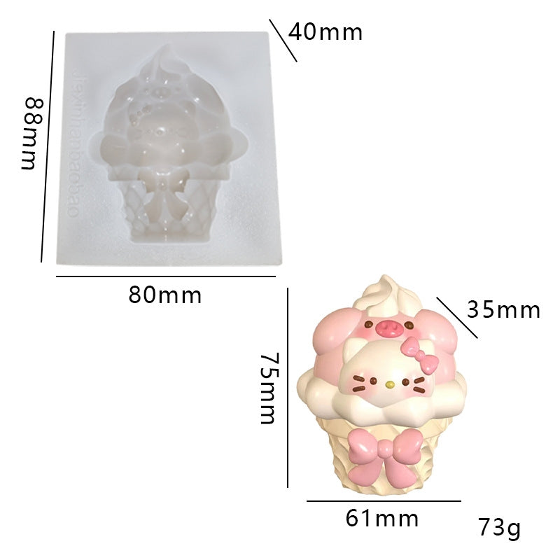 Piggy Hk cones taba squishy silicone mold