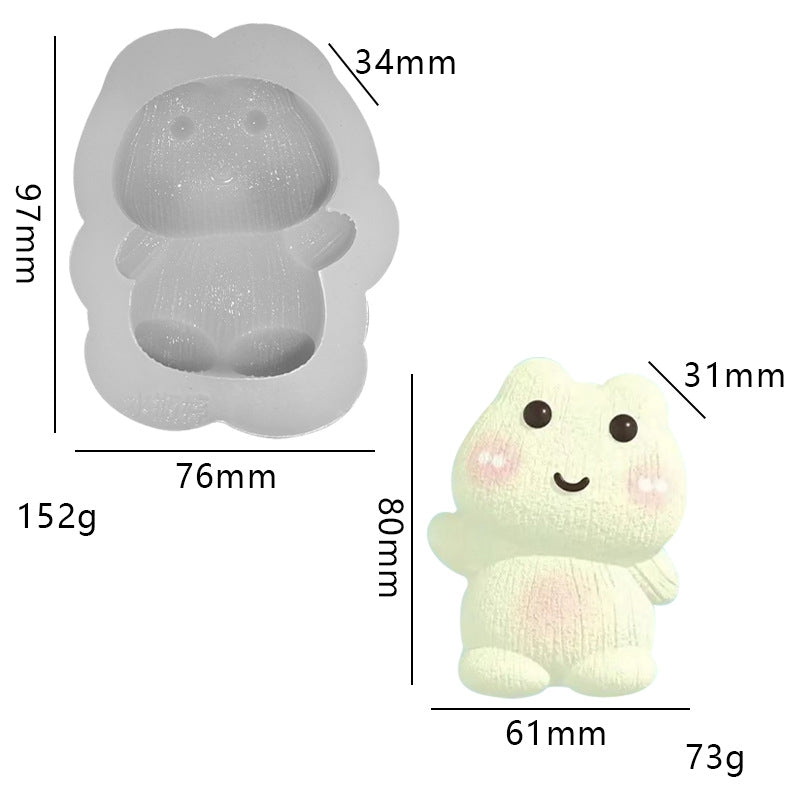 Jc frog taba squishy silicone mold