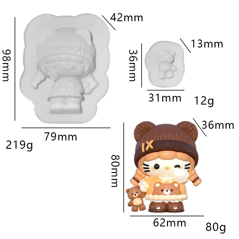 HK Bear squishy silicone mold