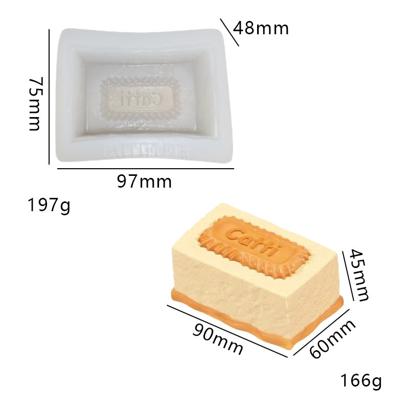 Black tea cake taba squishy silicone mold