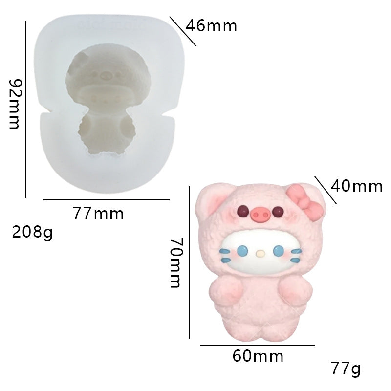 Pig Hk taba squishy silicone mold