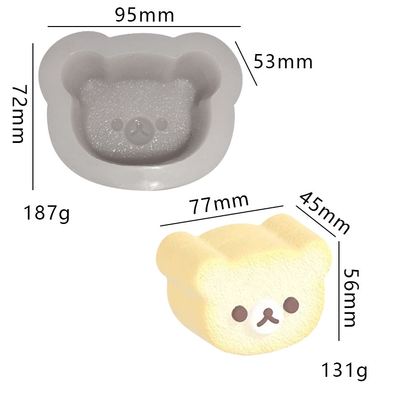 Bear cake taba squishy silicone mold