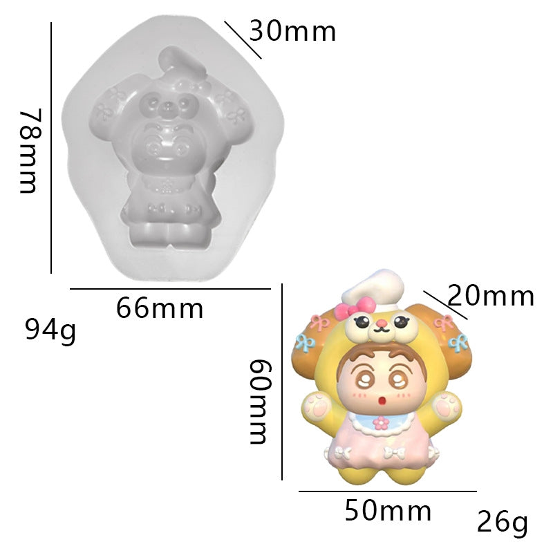Shin taba squishy silicone mold