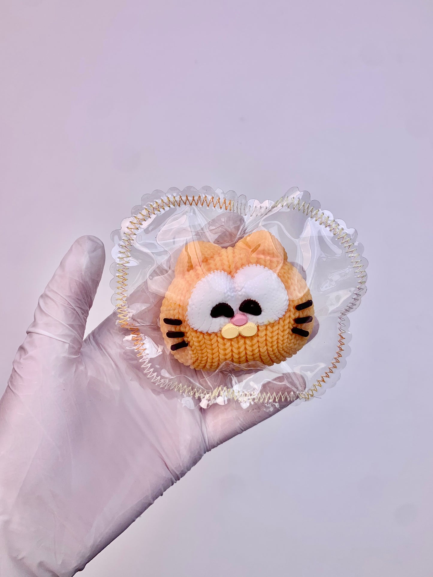 Knitted Garfield Taba Squishy
