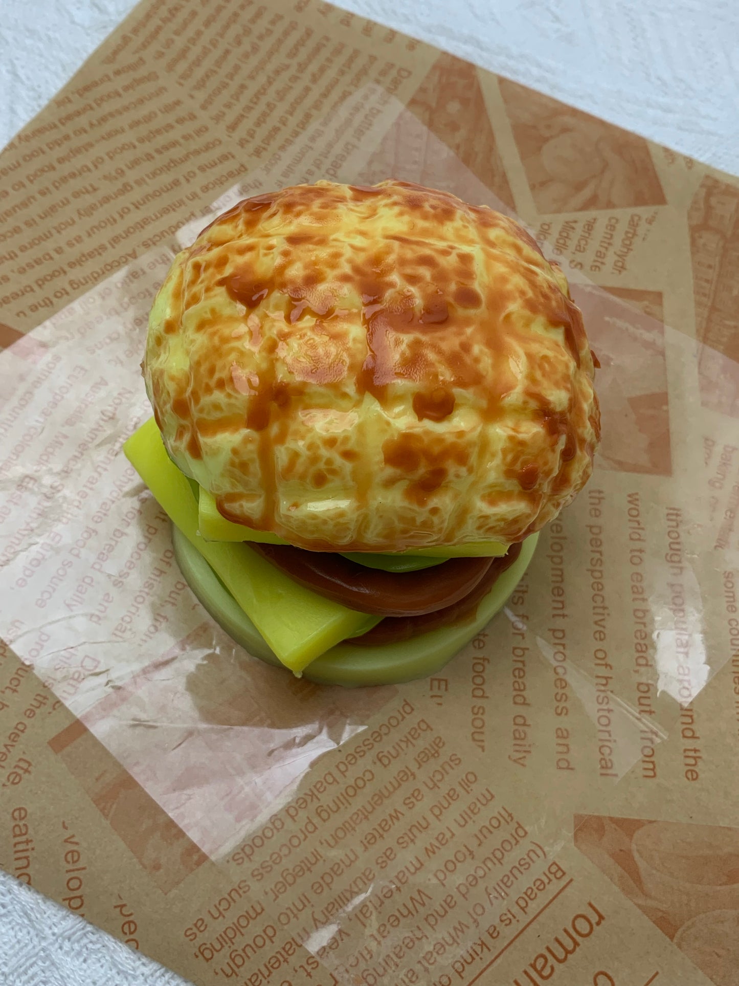 Beef Cheese Hamburger Taba Squishy