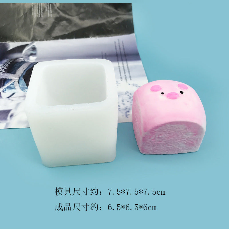 Pig taba squishy silicone mold