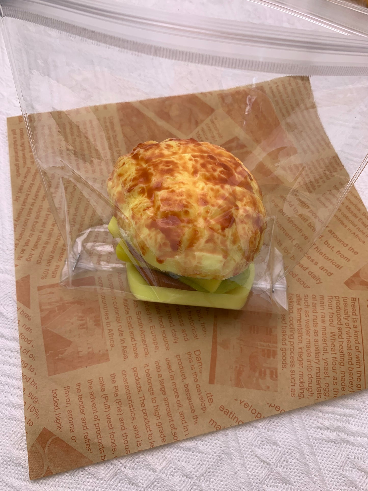 Beef Cheese Hamburger Taba Squishy