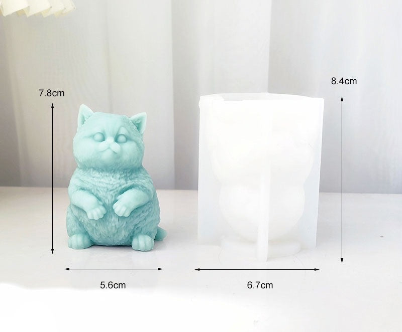 Chubby cat taba squishy silicone mold