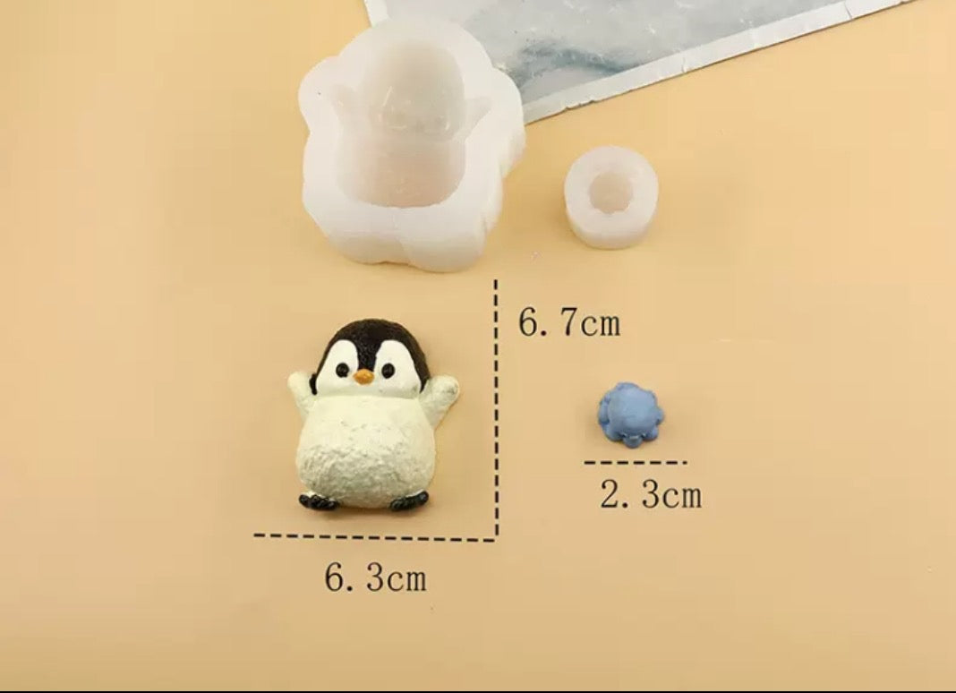 Penguin taba squishy silicone mold