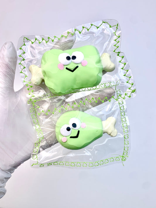 Frog Chicken Leg & Bone Taba Squishy