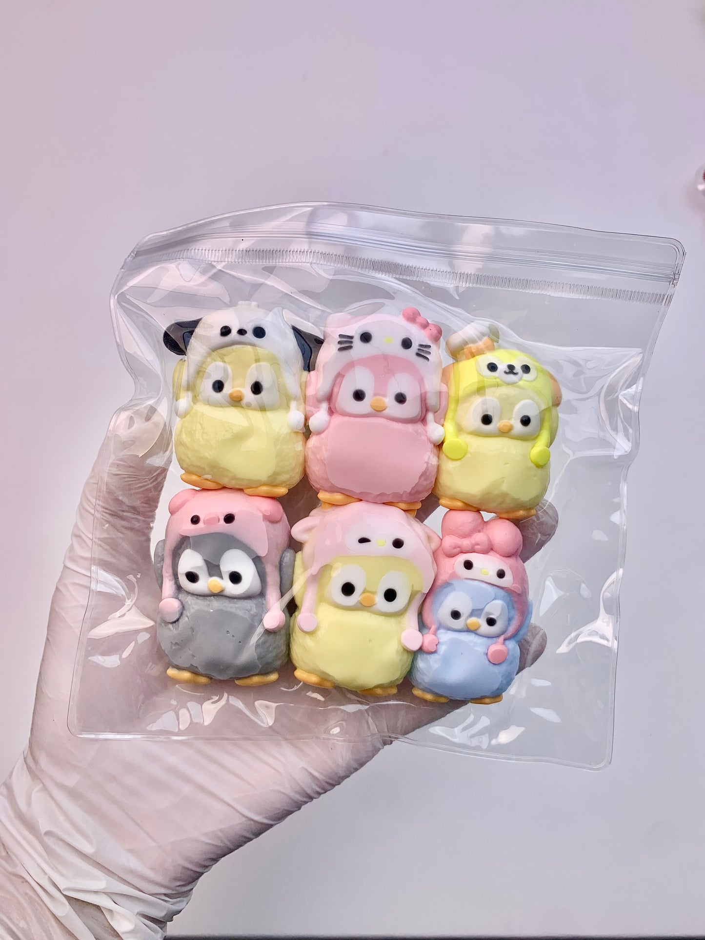 6 Penguin Taba Squishy