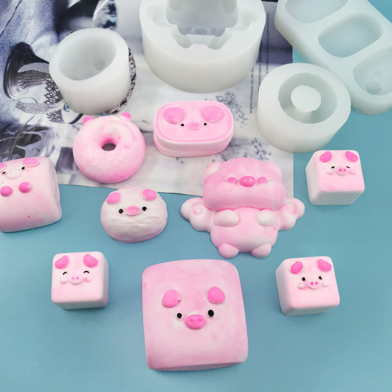 Pig taba squishy silicone mold