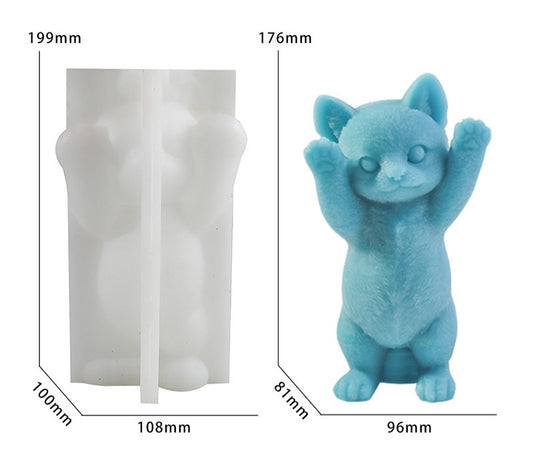 Slim cat taba squishy silicone mold