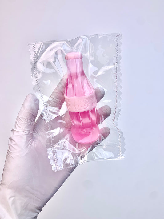Clear Pink HK Bottle Taba Squishy