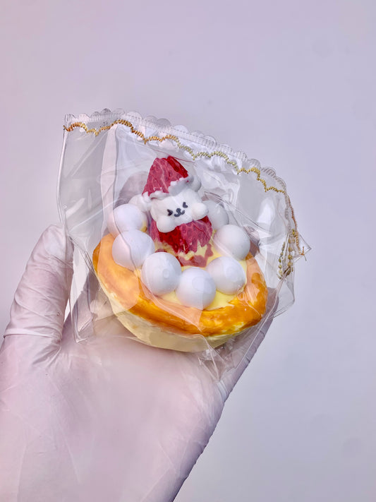 Maltese Snowman Tart Taba Squishy