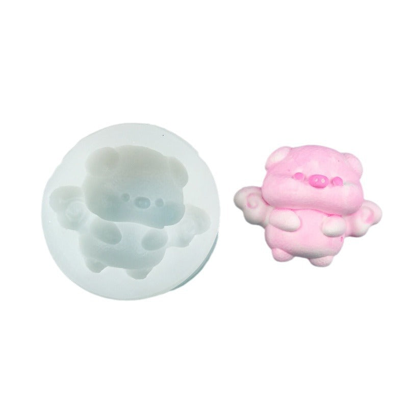 Pig taba squishy silicone mold