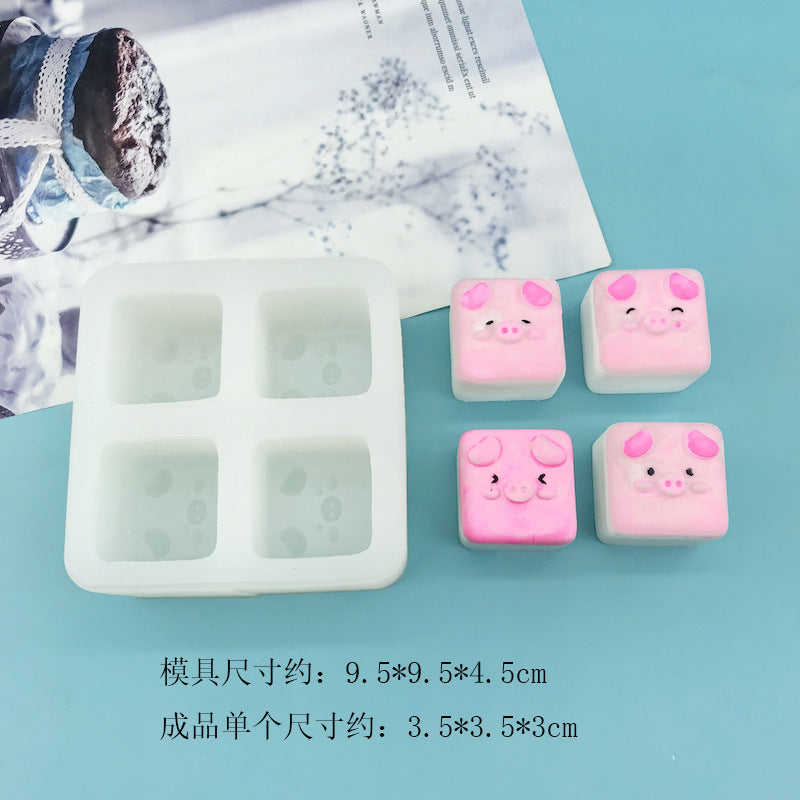 Pig taba squishy silicone mold