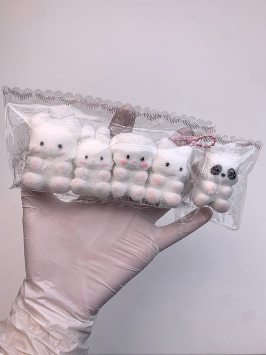 5 Animals Taba Squishy (Snow Flocking)