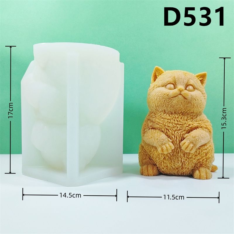 Chubby cat taba squishy silicone mold