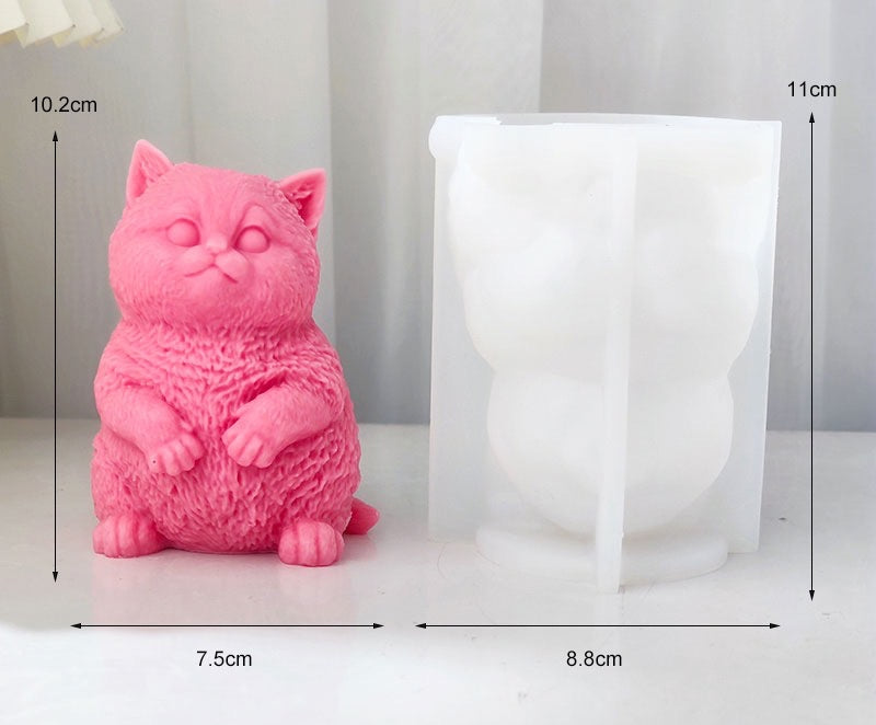 Chubby cat taba squishy silicone mold